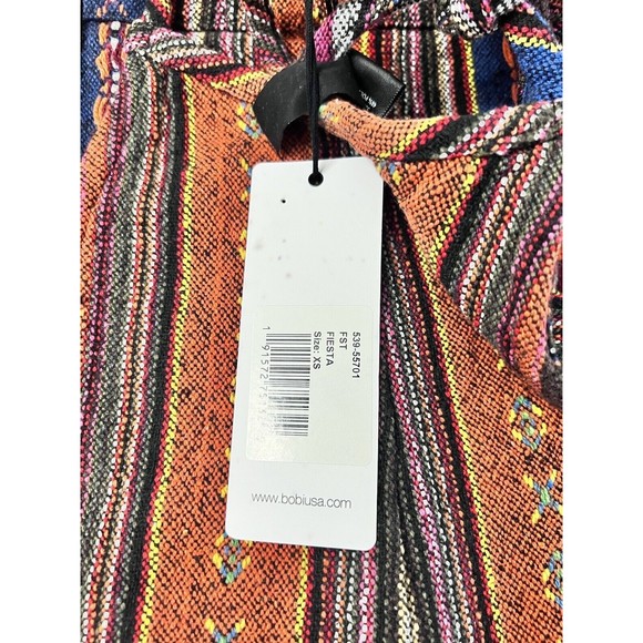 Bobi Los Angeles Sleeveless Romper Aztec Southwest Tie Boho Size XS Multicolor - Picture 10 of 13